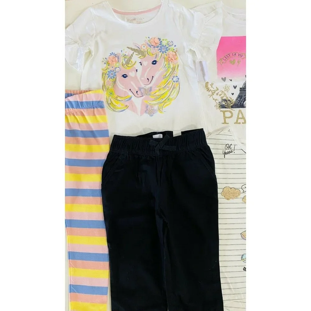 NEW‎ Girl’s Size 4 Short Sleeve 12 PIECE MIXED CLOTHING LOT Gymboree, Gap etc.